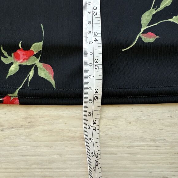 Vintage 80s 90s Red Roses Mini Dress Medium Grunge Goth Coquette Sweet Innocent - Picture 6 of 6